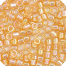DBS0100 Light Amber Transparent AB , Colour code 100 Size 15/0 Miyuki Delica Beads, 5.2g approx. DBS0100 Light Amber Transparent AB , Colour code 100 Size 15/0 Miyuki Delica Beads, 5.2g approx.