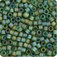 DB1282 Olive Trans. AB Matte, Size 11/0 Miyuki Delica Beads, 5.2g approx.