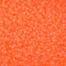 DB2033 Size 11-0 Miyuki Delica Beads, Approx 5.2g,, Light Orange Luminous Neon