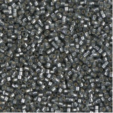 DB0697 Grey Semi-Matt Silver Lined Dyed, Size 11/0 Miyuki Delica Beads, wholesal...