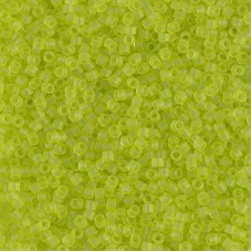 DB0766 Matted Transparent Chartreuse Miyuki 11/0 Delica Beads, 5.2g approx