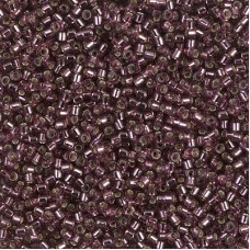 DB1204 Mauve Silver Lined, Size 11/0 Miyuki Delica Beads, 5.2g approx.