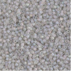 DB1286 Matte Transparent Grey Mist AB, Size 11/0 Miyuki Delica Beads, 5.2g appro...