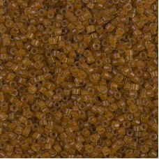 DB1391 Mustard Lined Amber, Size 11/0 Miyuki Delica Beads, 5.2g approx.