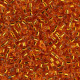 DB0045 Orange Silver Lined, Size 11/0 Miyuki Delica Beads, 5.2g approx.