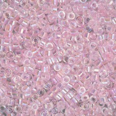 DB0071 Pink AB Lined-Dyed, Size 11/0 Miyuki Delica Beads, 5.2g approx.