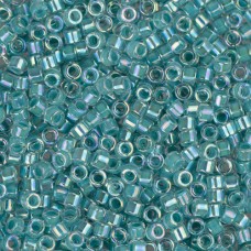 DB0079 Dark Aqua AB Lined-Dyed, Size 11/0 Miyuki Delica Beads, 5.2g approx.
