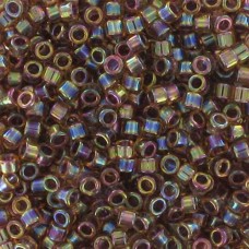 DB0091 Cranberry Lined Light Topaz AB, Size 11/0 Miyuki Delica Beads, 5.2g appro...