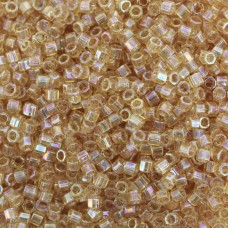 DB0100 Light Amber AB, Size 11/0 Miyuki Delica Beads, 5.2g approx. 