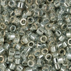 DBM0114 Silver Grey Transparent Gold Luster, Size 10/0  Miyuki Delica Beads, Col...