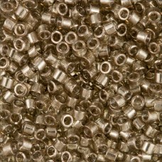 DBL0123 Transparent Grey Olive Luster Size 8/0 Miyuki Delica Beads, 5.2g approx.