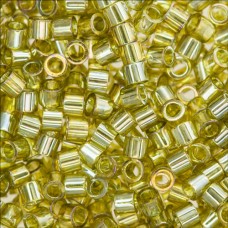 DB0124 Yellow Lime Gold Luster Size 11/0 Miyuki Delica Beads, 5.2g approx. 