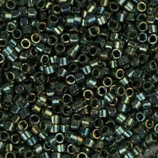 DB0125 Green AB Gold Luster, Size 11/0 Miyuki Delica Beads, 5.2g approx.
