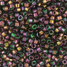 DB0127 Olive Transparent AB Gold Luster, Size 11/0 Miyuki Delica Beads, 5.2g app...