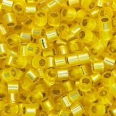 DBM0145 Yellow Silver Lined, Size 10/0  Miyuki Delica Beads, Colour code -145 - ...