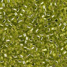 DBM0147 Chartreuse Silver Lined, Size 10/0  Miyuki Delica Beads, Colour code -14...