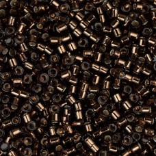 DB0150 Brown Silver Lined, Size 11/0 Miyuki Delica Beads, 5.2g approx.
