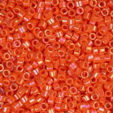 DBM0161 Orange Opaque AB, Size 10/0  Miyuki Delica Beads, Colour code -161 - App...