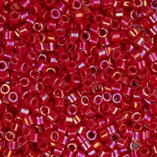 DBM0162 Red Opaque AB, Size 10/0  Miyuki Delica Beads, Colour code -162 - Approx...