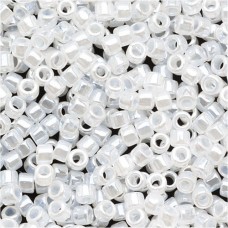 DBM0231 Miyuki  Miyuki Delica Beads Beads Crystal White Ceylon, Size 10/0  Miyuk...