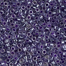 DB0250 Crystal Violet Ceylon Lined-Dyed, Size 11/0 Miyuki Delica Beads, 5.2g app...