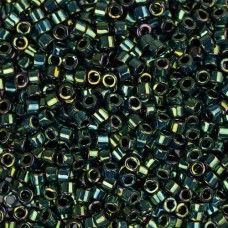 DBL0027 Metallic Green Luster size 8/0 Miyuki Delica Beads, Colour 0027, 5.2g ap...