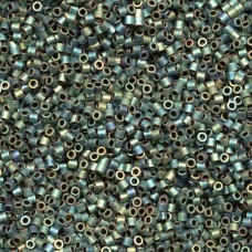 DBL0324 Matte Metallic Green Iris size 8/0 Miyuki Delica Beads, Colour 0324, 5.2...
