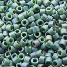 DBM0373 Green Opaque Metallic Matte Luster, Size 10/0  Miyuki Delica Beads, Colo...
