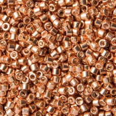 DB0411 Apricot Gold Opaque Galvanized-Dyed, Size 11/0 Miyuki Delica Beads, 5.2g ...
