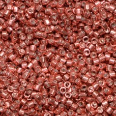 DB0423 Cranberry Red Opaque Galvanized-Dyed, Size 11/0 Miyuki Delica Beads, 5.2g...