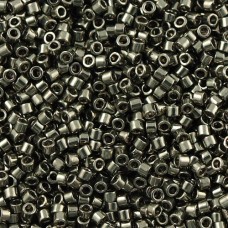 DB0452 Dark Grey Opaque Nickel Plated Dyed, Size 11/0 Miyuki Delica Beads, 5.2g ...