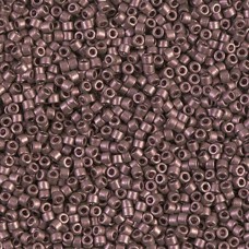DB0462 Grey Mauve Opaque Nickel Plated Dyed, Size 11/0 Miyuki Delica Beads, 5.2g...