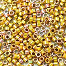 DBMC0501  Gold 24kt Opaque AB Plated 10/0 Cut Miyuki Delica Beads Colour Code 05...