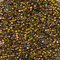 DB0507 24K Gold Pink AB Plated, Size 11/0 Miyuki Delica Beads, 3.3g approx.