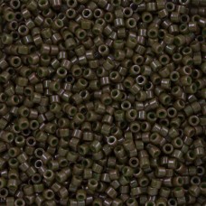 DB0657 Olive Opaque Dyed, Size 11/0 Miyuki Delica Beads, 5.2g approx.