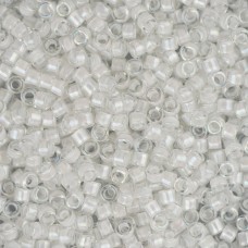 DBM0066 White AB Lined-Dyed, Size 10/0  Miyuki Delica Beads, Colour code -66 - A...
