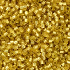 DB0687 Dyed Semi-Frosted Silver Lined Yellow-Green Miyuki 11/0 Delica Beads, 5.2...