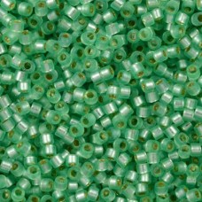 DB0691 Dyed Semi-Frosted Silver Lined Mint Green Miyuki 11/0 Delica Beads, 5.2g ...