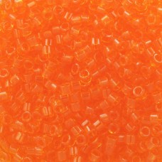 DBM0703 Orange Transparent, Size 10/0  Miyuki Delica Beads, Colour 703 - Approx....