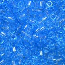 DBL0706 Transparent Aqua size 8/0 Miyuki Delica Beads, Colour 0706, 5.2g approx.