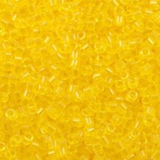 DBM0710 Yellow Transparent, Size 10/0  Miyuki Delica Beads, Colour 710 - Approx....