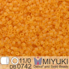 DB0742 Light Topaz , Size 11/0 Miyuki Delica Beads, 5.2g approx.