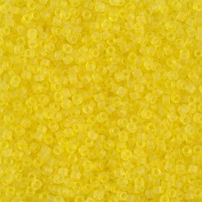 DBL0743 Matte Transparent Yellow size 8/0 Miyuki Delica Beads, Colour 0743, 5.2g...