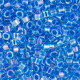 DB0077 Blue AB Lined-Dyed, Size 11/0 Miyuki Delica Beads, 5.2g approx. DB0077 Blue AB Lined-Dyed, Size 11/0 Miyuki Delica Beads, 5.2g approx.