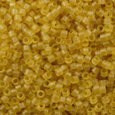 DB0771 Dyed Semi-Frosted Transparent Saffron Miyuki 11/0 Delica Beads, 5.2g appr...