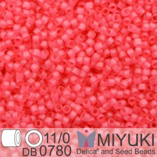 DB0780 Pink Bubble Gum Transparent Matte-Dyed, Size 11/0 Miyuki Delica Beads, 5....