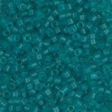 DB0786 Green Teal Transparent Matte-Dyed, Size 11/0 Miyuki Delica Beads, 5.2g ap...