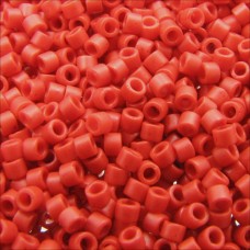 DB0795 Orange Cinnabar Opaque Matte-Dyed, Size 11/0 Miyuki Delica Beads, 5.2g ap...