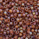 DBS0853 Dark Topaz Transparent AB Matte, Size 15/0 Miyuki Delica Beads, 50g