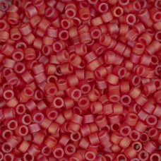 DBL0856 Matte Transparent Red-Orange size 8/0 Miyuki Delica Beads, Colour 0856, ...